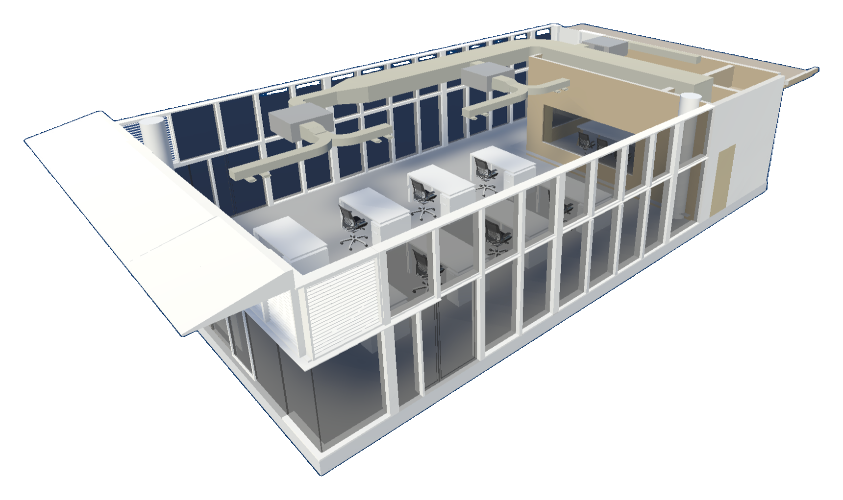 Cutaway Room Level model